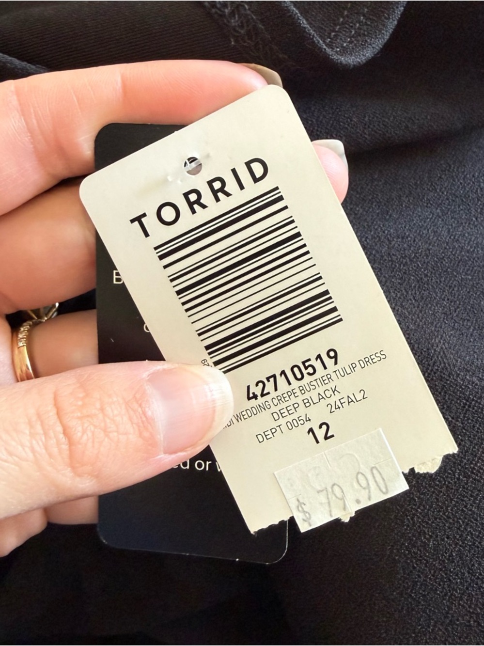 NWT Torrid Tulip Hem Bustier Deep Black Midi Dress | 12 - Picture 7 of 7
